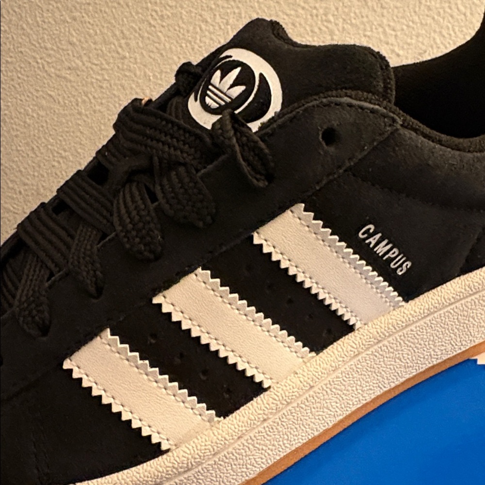 NIB [adidas] Campus '00s Athletic Sneakers Shoes Black/White Youth/Kids Sz 5 - Picture 10 of 12